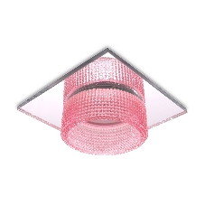 Светильник Ambrella light TN356 CH/PI хром/розовый GU5.3+3W (LED COLD) 95*95*45