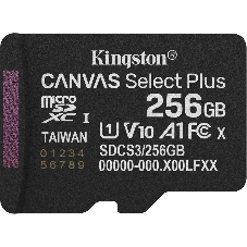 Флеш карта microSDXC 256Gb Kingston SDCS3/256Gb Canvas Select Plus + adapter