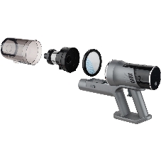 Пылесос вертикальный Polaris PVCS-4010 серый, питание от аккумулятора, 150 Вт, уборка суxая/влажная, пылесборник 0.45 л