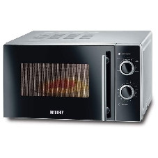 Микроволновая печь Mystery MMW-2032 черный/серебристый, 20 л, 800 Вт, переключатели - поворотный механизм