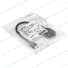 Кабель miniDisplayPort-DisplayPort ExeGate EX-CC-mDPM-DPF-0.15 (mini20M/20M, 0,15м)