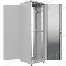 Шкаф серверный NTSS Премиум (NTSS-R42U6060GS) напольный 42U 600x600 мм пер. дв. стекл. металл 900 кг серый IP20 сталь