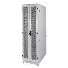 Шкаф телекоммуникационный напольный 42U (600 × 1000) дверь перфорированная, задние двойные перф.