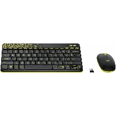 Комплект клавиатура+мышь Logitech MK240 Nano беспроводной, USB, 1000 DPI, чёрный