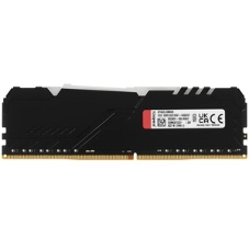 Оперативная память Kingston Fury Beast, DDR4, 8GB (1x8GB), 3600MHz, CL17, DIMM, с радиатором, RGB, черный