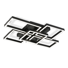 Потолочный светодиодный светильник Ambrella light FA1012/4+1 BK черный 90W 3000K-6400K 710*490*95 (ПДУ ИК)