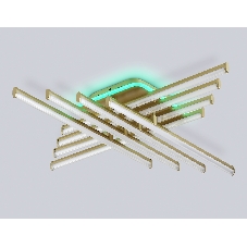 Потолочный светодиодный светильник Ambrella light FL6263 GD золото 115W 3000K-6400K+RGB 810*810*130 (ПДУ ИК)