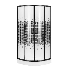 Душевой уголок BAU Dream с поддоном 80x80х195, прозрачное закаленное стекло с черной мозаикой 5 мм,