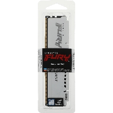 Оперативная память Kingston Fury Beast, DDR5, 32Gb (1x32GB), 5200MHz, CL40, DIMM, радиатор, белый