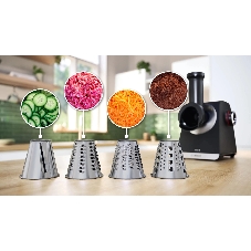 Мясорубка электрическая Bosch MFWS640B черный, 2100 Вт, 3.5 кг/мин, реверс, насадки - 9
