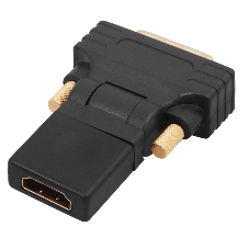 Переходник штекер Rexant DVI-D - гнездо HDMI, поворотный