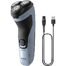 Электробритва роторная Philips X3003/00 реж.эл.:3 питан.:аккум. голубой/черный