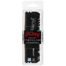 Оперативная память Kingston Fury Beast, DDR4, 8GB (1x8GB), 3600MHz, CL17, DIMM, с радиатором, RGB, черный