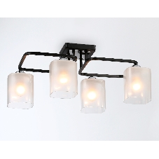 Светильник Ambrella light TR303222/4 BK/CH/FR черный/хром/белый матовый E27*4 max 60W 530*290*220