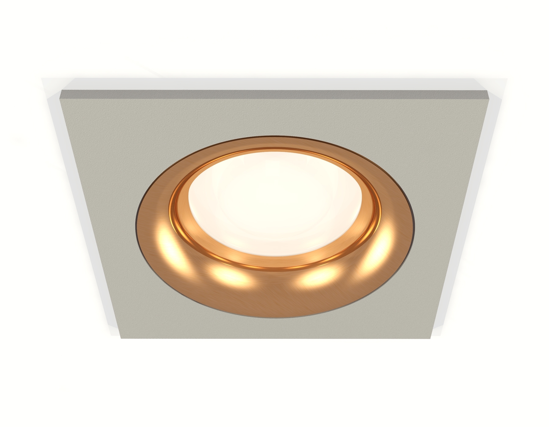 Комплект встраиваемого светильника Ambrella light XC7633005 SGR/PYG серый песок/золото желтое полированное MR16 GU5.3 (C7633, N7014)