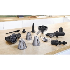 Мясорубка электрическая Bosch MFWS640B черный, 2100 Вт, 3.5 кг/мин, реверс, насадки - 9