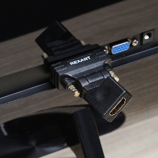 Переходник штекер Rexant DVI-D - гнездо HDMI, поворотный