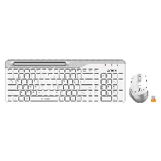 Комплект клавиатура+мышь A4Tech FStyler FB2535C беспроводной, USB + Bluetooth, 2000 DPI, белый