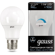 Лампа cветодиодная Gauss LED A60-dim E27 11W 990lm 4100К SQ102502211-D