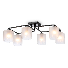 Светильник Ambrella light TR303224/6 BK/CH/FR черный/хром/белый матовый E27*6 max 60W 615*390*220