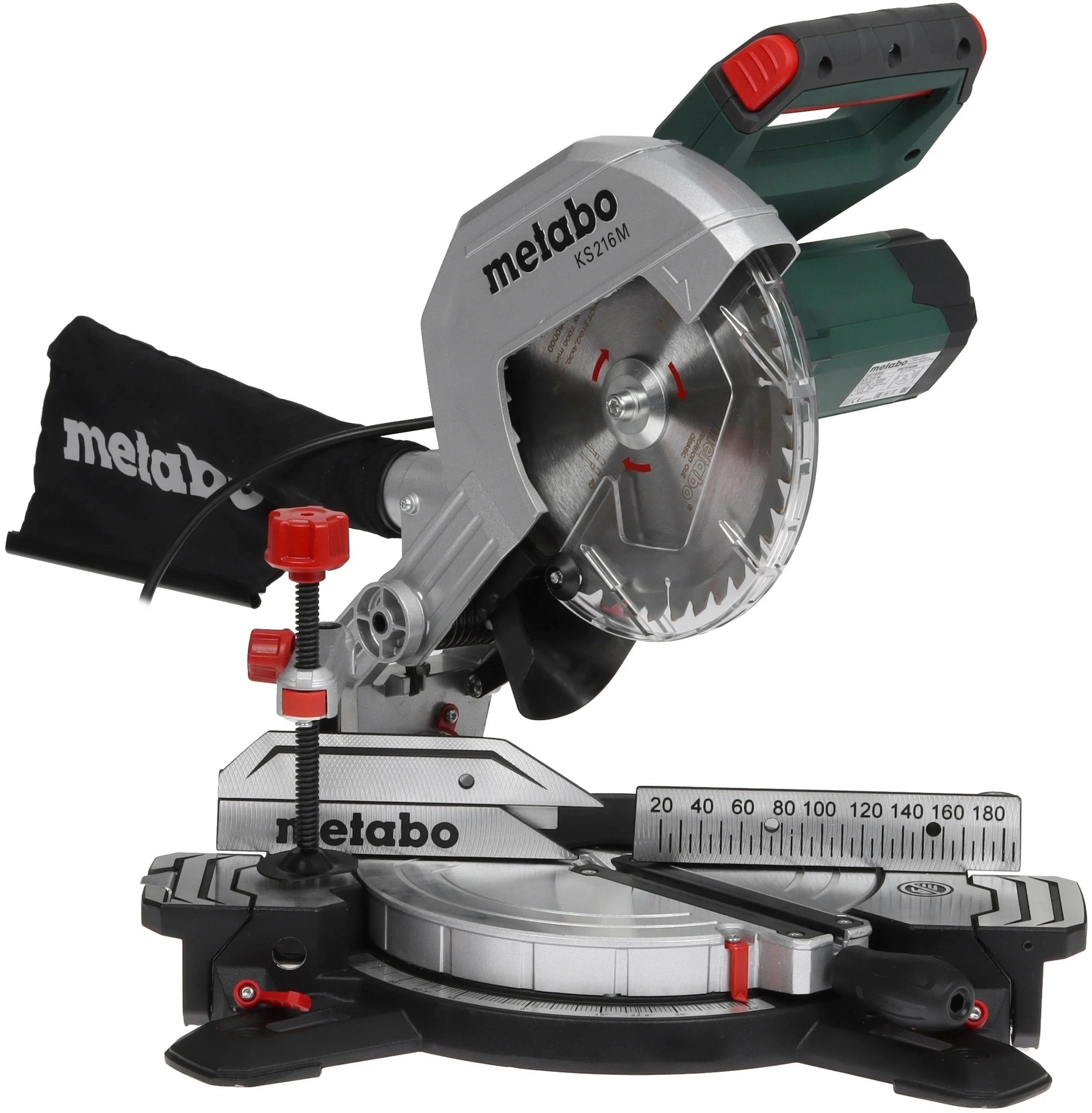 Торцовочная пила Metabo KS 216 M 1100Вт 5000об/мин d=216мм