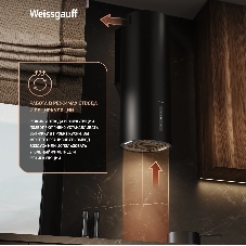 Вытяжка пристенная Weissgauff Tubus Black 90 Edition черный, 31 см, 900 куб. м/ч, 61 дБ