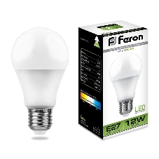 Лампа светодиодная Feron LB-93 12W 230V E27 4000K A60