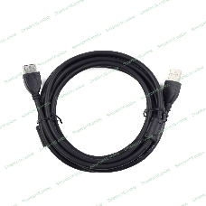 Кабель Gembird/Cablexpert USB 2.0 Pro AM/AF, 3м, экран, 2феррит.кольца, черный, пакет