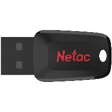 Флешка USB Netac U197 (NT03U197N-064G-20BK), 64Gb, USB 2.0, R/W 25/10, черный/красный