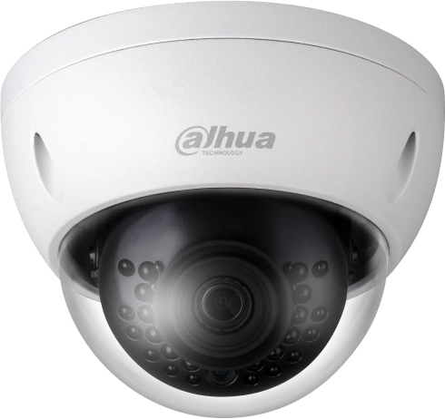 Уличная купольная IP-видеокамера Dahua 2Мп; 1/2.8” CMOS; объектив 2.8мм; механический ИК-фильтр; чувствительность 0.01лк@F2.0; сжатие: H.265+, H.265, H.264+, H.264, MJPEG; 2 потока до 2Мп@25к/с; ИК-по