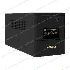 Источник бесперебойного питания ExeGate Smart LB-2200.LCD.AVR.4SH.USB (2200VA/1300W, цветной LCD, AVR, 4*Schuko, USB, батарея 12V 9Ah - 2 шт., металлический корпус, Black)