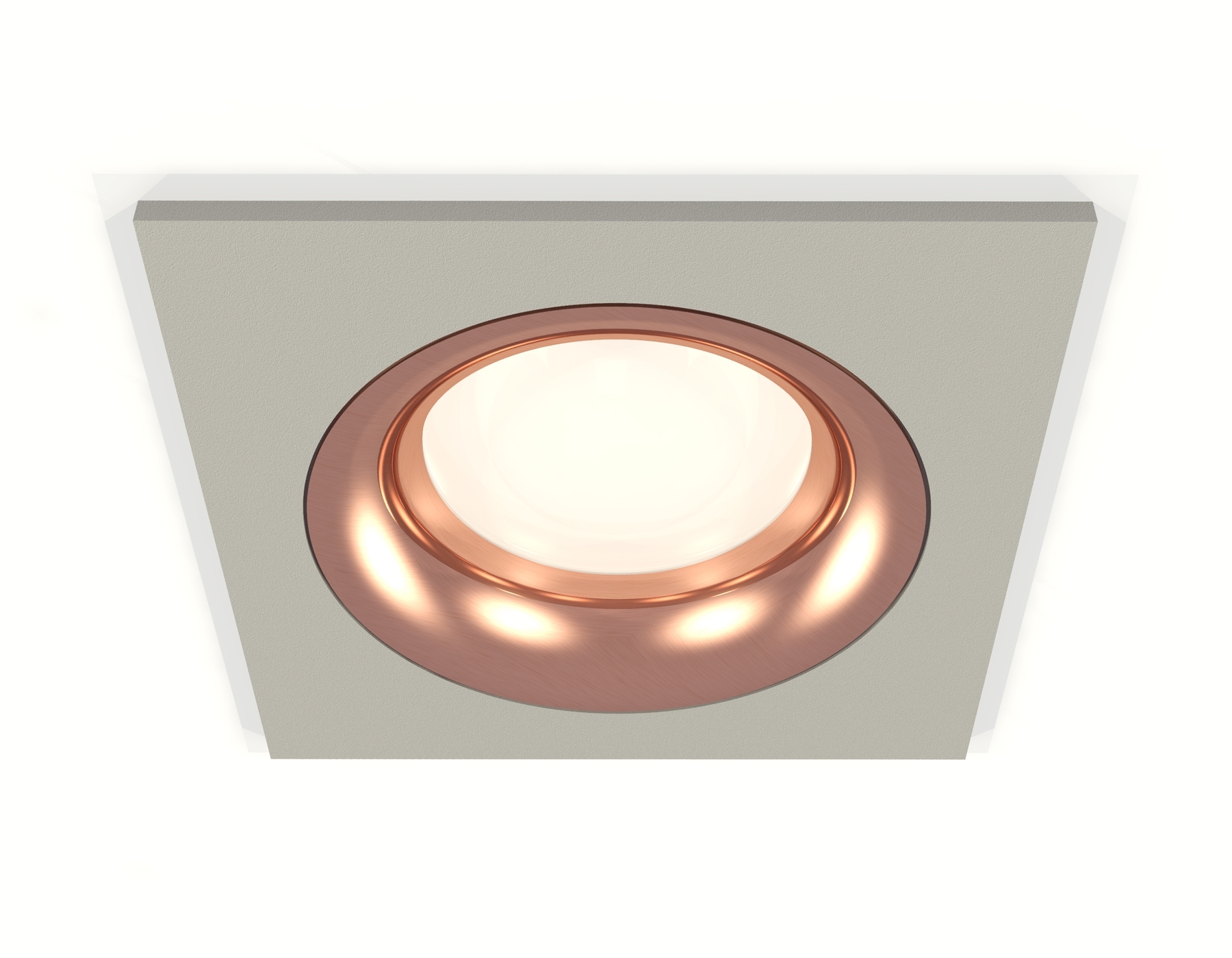 Комплект встраиваемого светильника Ambrella light XC7633006 SGR/PPG серый песок/золото розовое полированное MR16 GU5.3 (C7633, N7015)