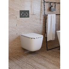 Инсталляция с унитазом комплект BAU IDEAL 6 в 1: унитаз подвесной безободковый торнадо Bau Dream 51х35, быстросъемное сиденье микролифт, кнопка смыва BAU Round Gun gray, серый металлик