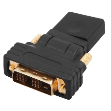 Переходник штекер Rexant DVI-D - гнездо HDMI, поворотный