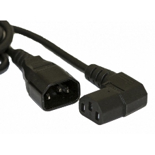 Кабель питания IEC 320 C19 - IEC 320 C20 (3x1.5), 16A, прямая вилка, 1м, черный Hyperline PWC-IEC19-IEC20-1.0-BK