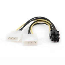Кабель Gembird Разветвитель питания, 2xMolex->PCI-E 6pin, для подкл. в/к к б/п