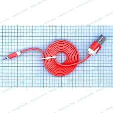 Плоский кабель Color USB-microUSB 1.0m USB-2.0 Red (Красный)