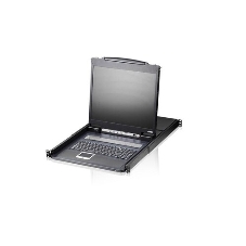 Переключатель/switch, KVM, 1 user консоль LCD/ЖК 19 =16 cpu/портов/port PS2/USB+VGA, с KVM-шнурами PS2 1х1.8м.;USB 1x1.8м., 1280x1024, 1U 19, исп.спец.шнуры, OSD, каскад 256, лат./рус.клав 16PLCD KVMP SWITCH 19INCH