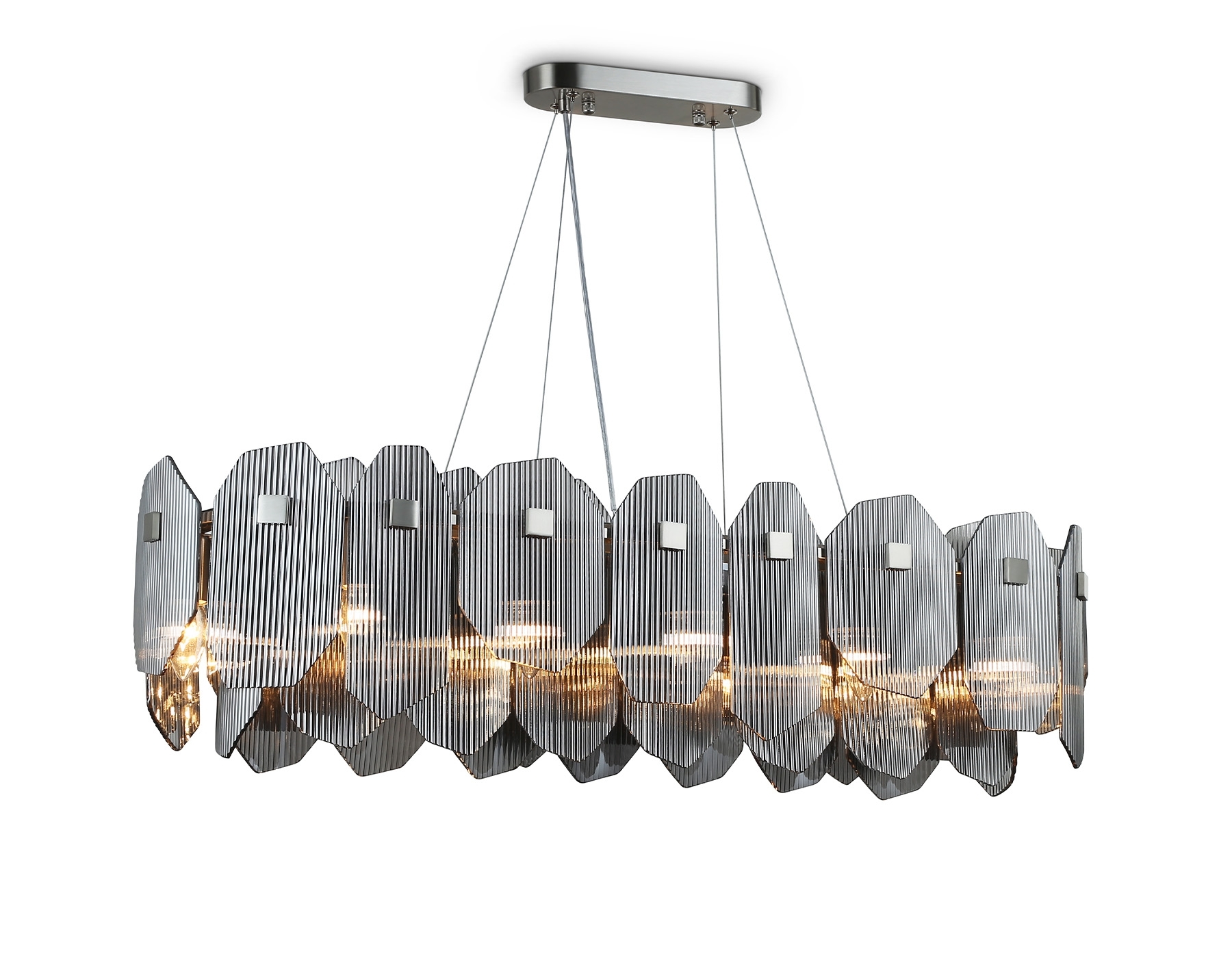 Светильник Ambrella light LH31205/12 SN/SM сатин никель/дымчатый E14*12 max 40W 1000*340*270