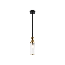 Светильник Ambrella light LH55251 BK/BS/CL черный/латунь/прозрачный E14 max 40W D65*1500