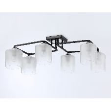 Светильник Ambrella light TR303224/6 BK/CH/FR черный/хром/белый матовый E27*6 max 60W 615*390*220