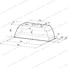 Вытяжка встраиваемая Krona Ameli 600 inox PB нержавеющая сталь, 60 см, 633 куб. м/ч, 50 дБ