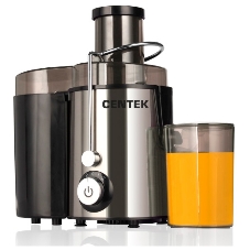 Соковыжималка Centek CT-1209 стальной/чёрный, центробежная, 600 Вт, 500 мл, механическое