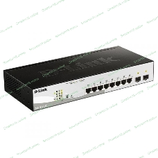 Коммутатор D-Link DGS-1210-10P/ME/B1A Управляемый 2 уровня с 8 портами 10/100/1000Base-T с поддержкой PoE и 2 портами 1000Base-X SFP