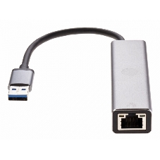Переходник VCOM USB 3.0 -->RJ-45 1000Mbps+3 USB3.0, Aluminum Shell, 0.2м DH312A