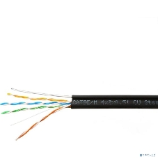Кабель SkyNet Premium UTP outdoor 4x2x0,51 на тросу, медный, FLUKE TEST, кат.5e, однож., 305 м, на катушке, черный