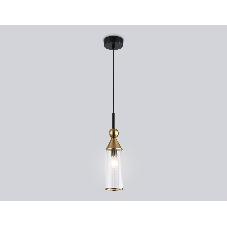 Светильник Ambrella light LH55251 BK/BS/CL черный/латунь/прозрачный E14 max 40W D65*1500