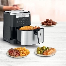 Аэрогриль Tefal Easy Fry & Grill XXL Inox EY801D15 черный, 1830 Вт, 6.5 л, сенсор, 9 программ