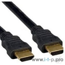 Кабель Cablexpert HDMI CC-HDMI4F-10, 19M/19M, v2.0, медь, позол.разъемы, экран, плоский кабель, 3м, черный, пакет