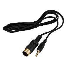 Шнур Rexant DIN 5 Pin - Stereo 3,5 мм, длина 1,5 метра (GOLD)